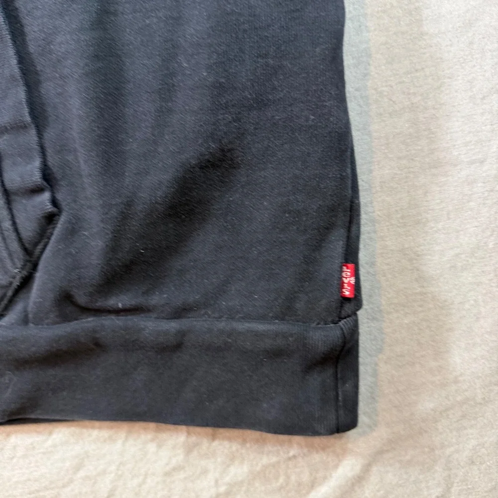 Levi Strauss & Co Hoodie Mens Medium Black Excellent Rainbow Embroidered Logo